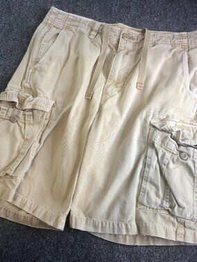 American Eagle Cargo Shorts Mens 32 Vintage Y2K Classic Heavy Drawstring Vintage